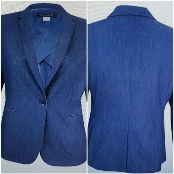 Tommy Hilfiger Women's Denim Blazer One-Button - Picture 5 of 5